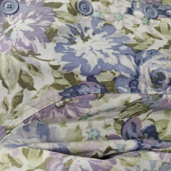 CROFT & Barrow Floral Print Denim Jacket Size M, w/Stretch, excellent conditio - Picture 7 of 12